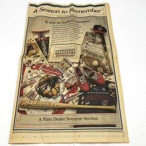 Vtg 1995 Plain Dealer‎ Newspaper Season to Remember Cleveland Indians Baseball